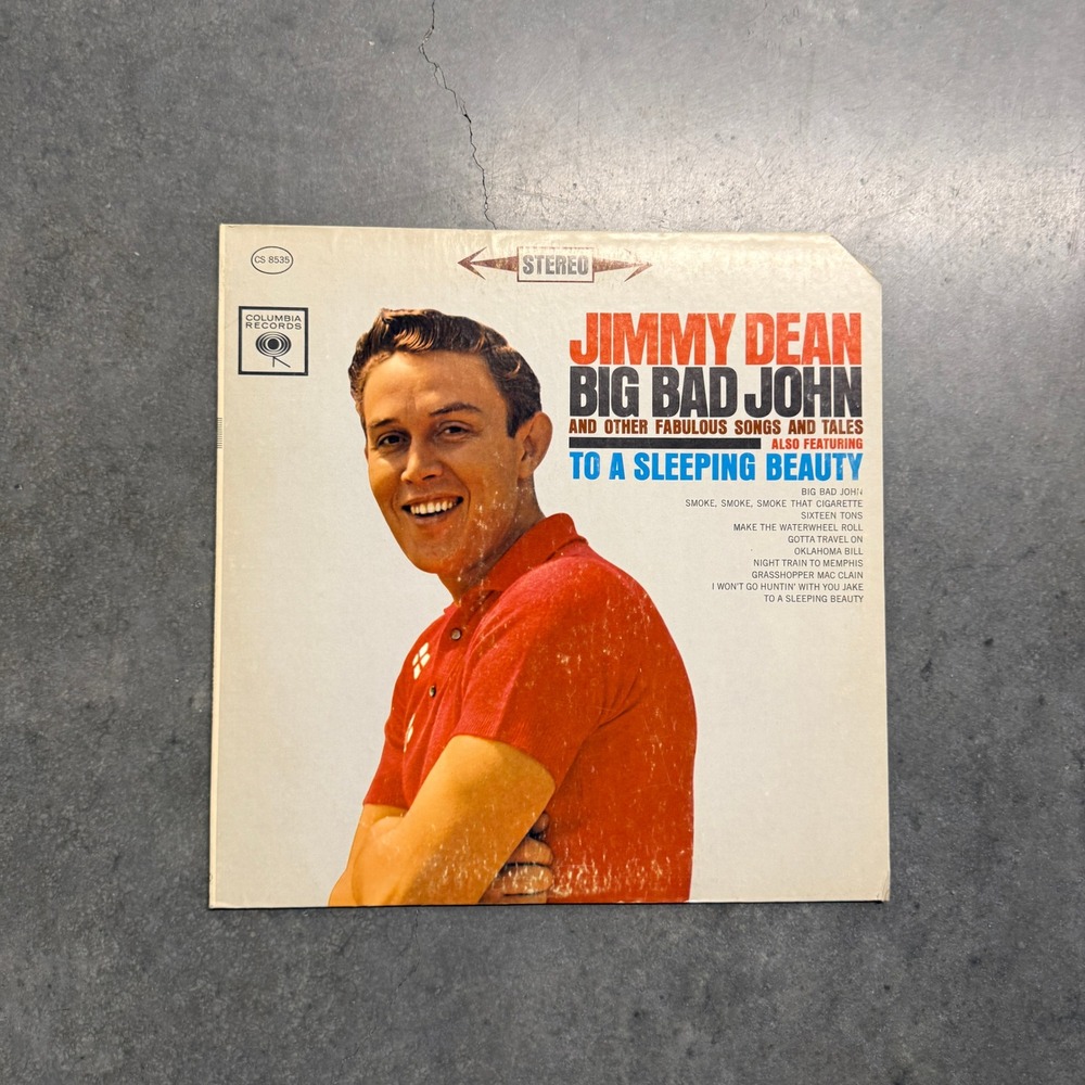 Jimmy Dean Big Bad John Vinyl LP Columbia CS 8535 Stereo Country Music Record
